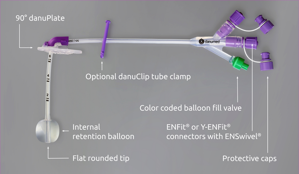 danumed® GastroTube- Gastrostomy Feeding Tube with Retention Balloon ...