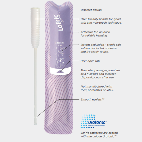 LoFric® Sense™ Female Intermittent Catheter Box of 30 - Nelaton